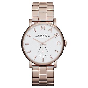 Marc by marc jacobs baker Japanese Quartz Analog Woman Watch with MBM3244 Gold Plated Stainless Steel Bracelet