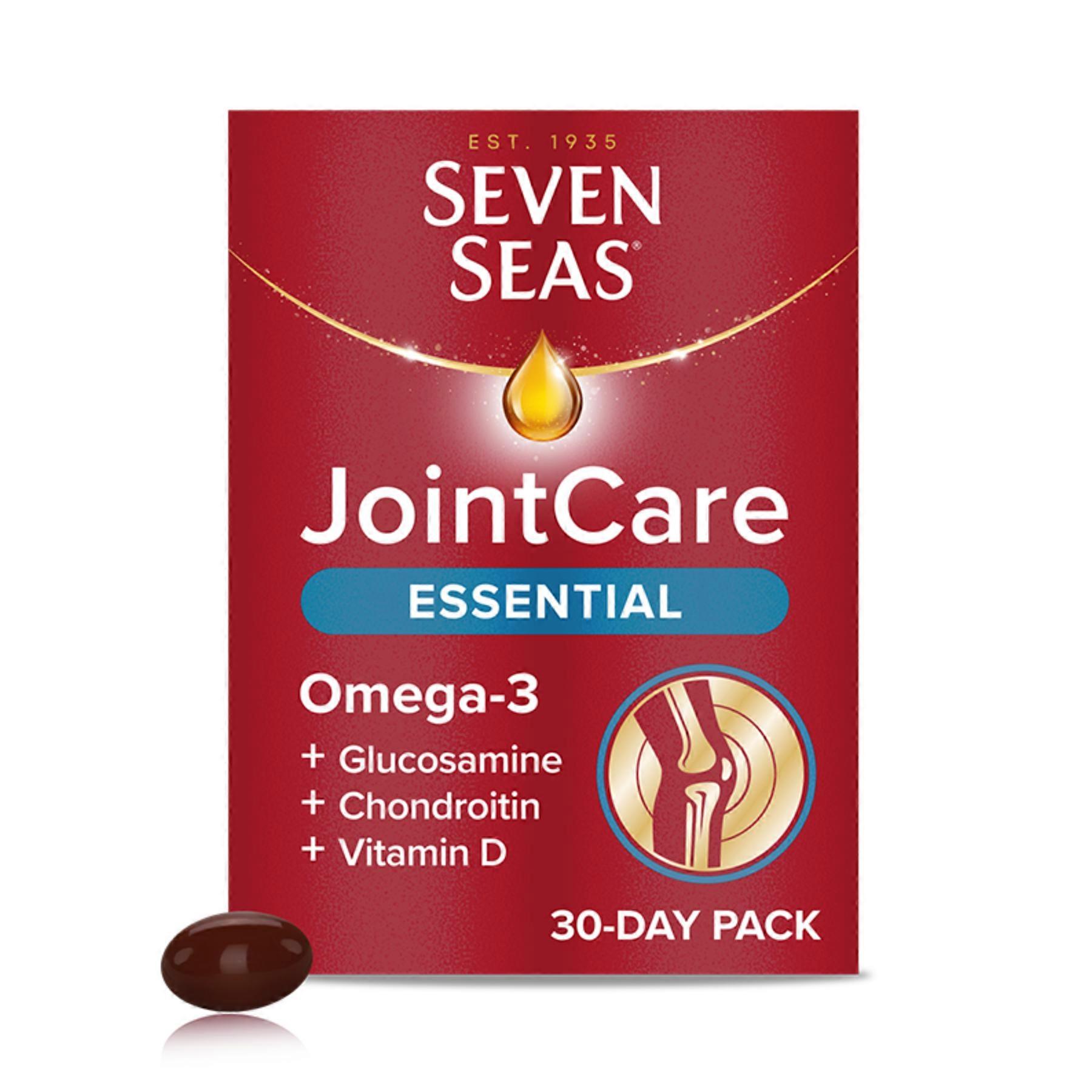 Seven Seas JointCare Essential Omega 3 Glucosamine Chondroitin Vitamins C D 60 Caps