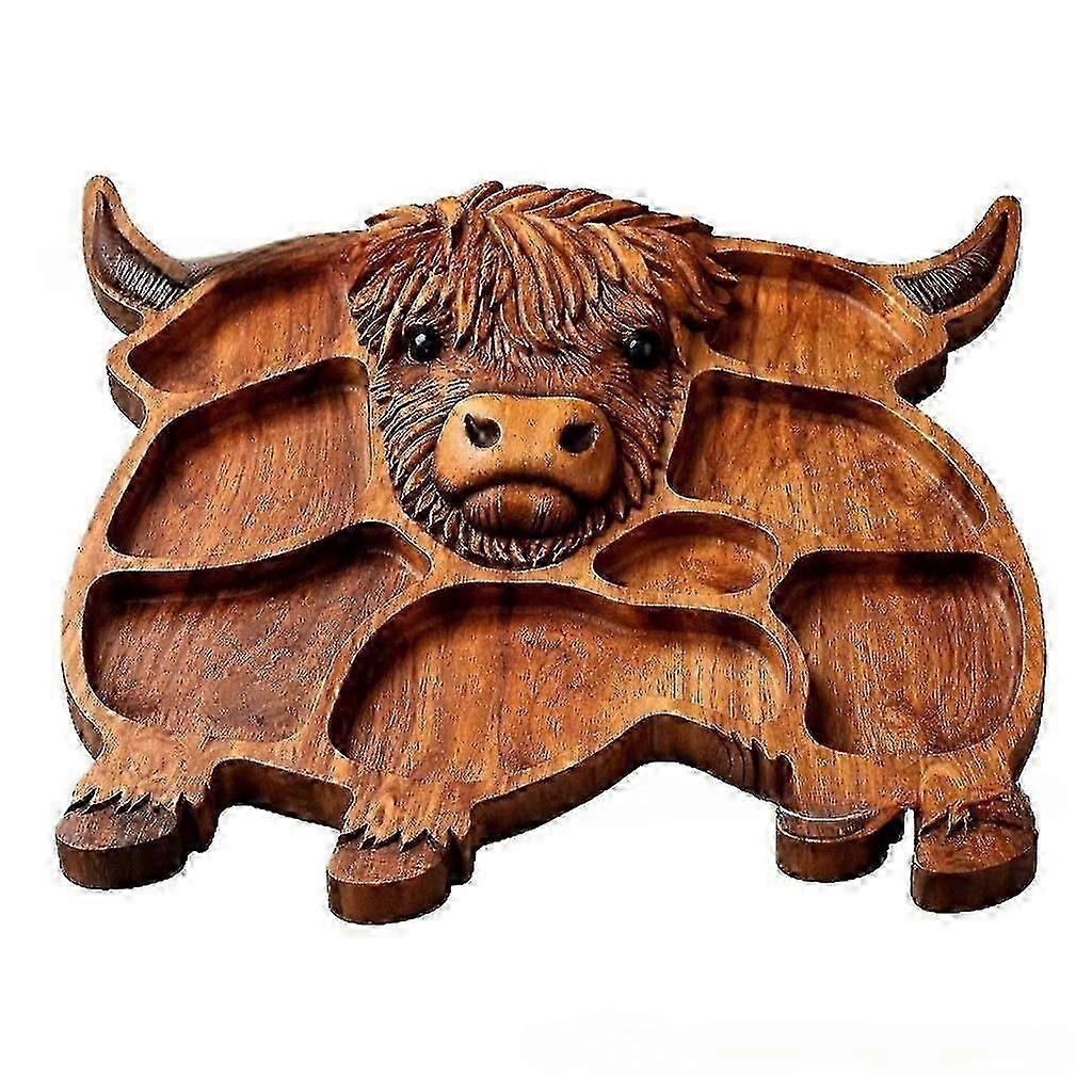 Solid Wood Highland Cow Cheese Board