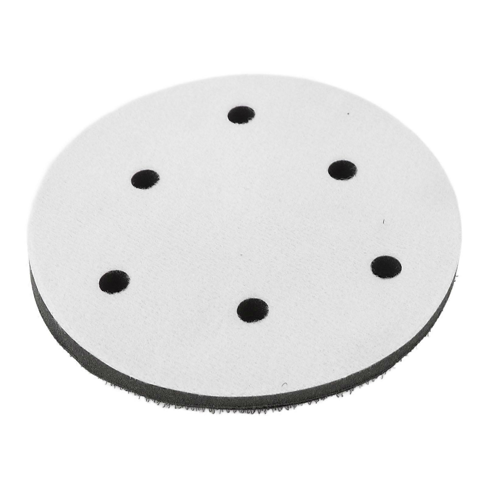 10pcs 5inch Soft Density Interface Pads Replacement Sanding Sponge Buffer Cushion Sander Buffer Pads 6 Hole
