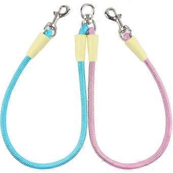 RUIYUE Aislor Double Dog Leash, 360° Tangle-Free Dual Lead for Two Dogs, Blue & Pink, 60cm sl