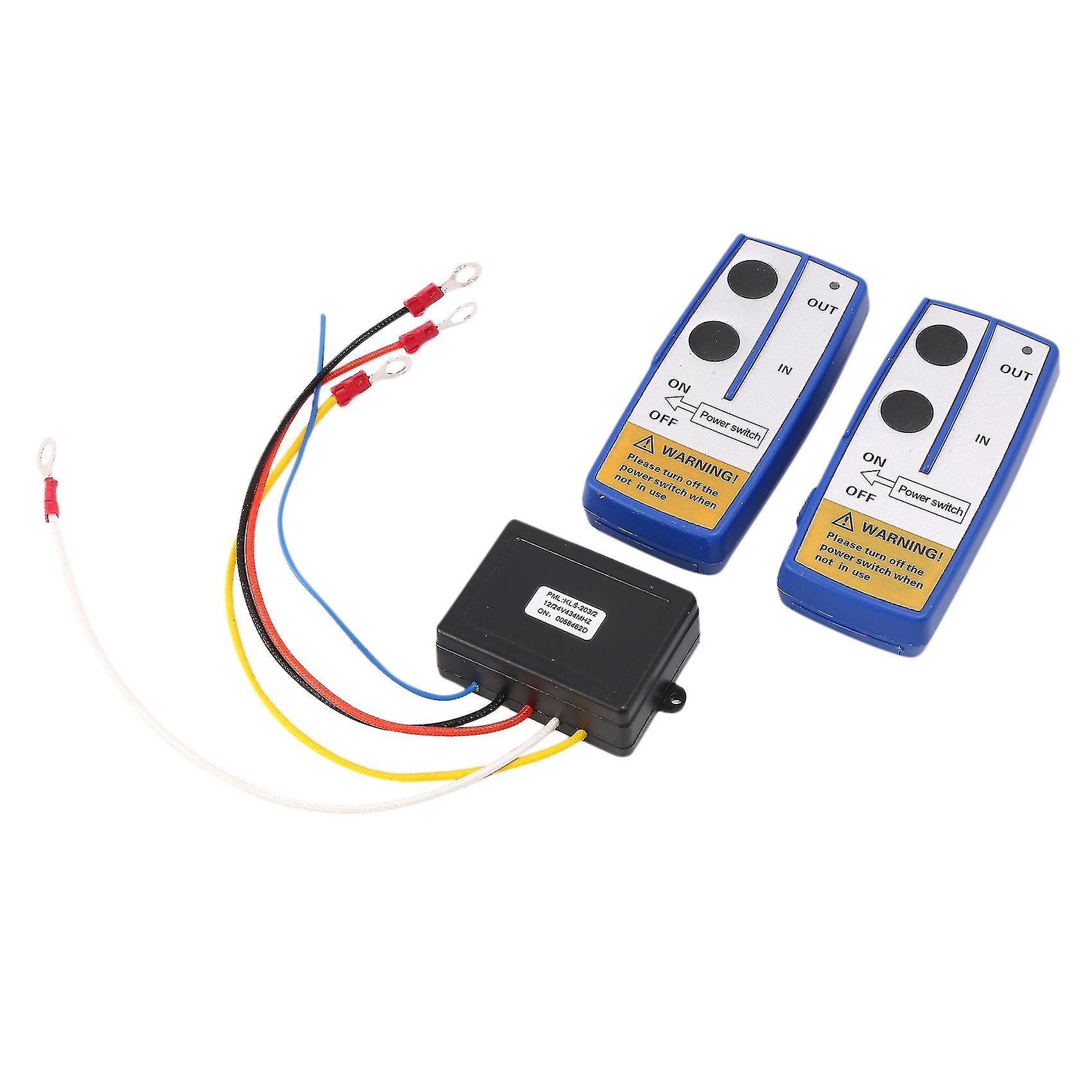 Télécommande de treuil de récupération sans fil 12 V, 2 interrupteurs pour VTT et SUV
