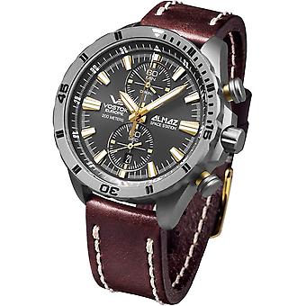 Almaz Montre Homme Quartz Analogique avec Bracelet Peau de Vachette 6S11-320H521