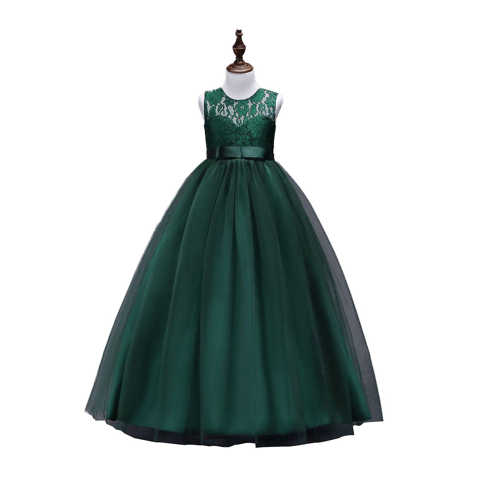 Blomsterpiger blonder Brudepige kjole Lang bryllupskonkurrence kjoler Tyl festkjole