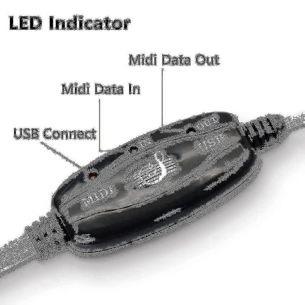 Adattatore USB A MIDI 5 Pin - Interfaccia Per Tastiere, Pianoforti Digitali E Dispositivi Musicali, Plug And Play - Foto 12