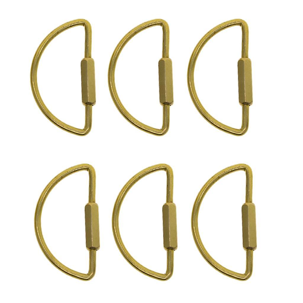 6x Micro Pave Claw Lock Screw Clasp for Jewelry Making Findings D Shape