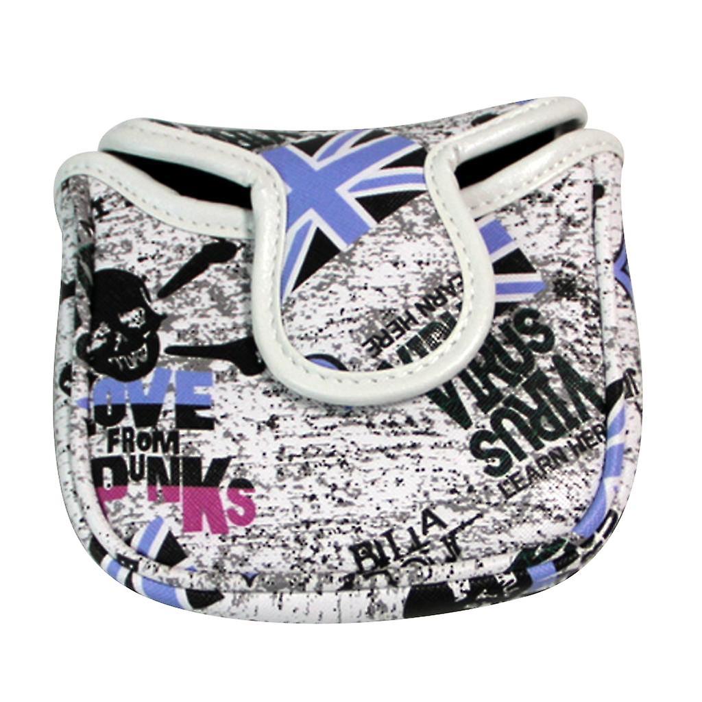 Golf Putter Head Cover Golf Mallet Headcover Protector Square Sleeve Blue