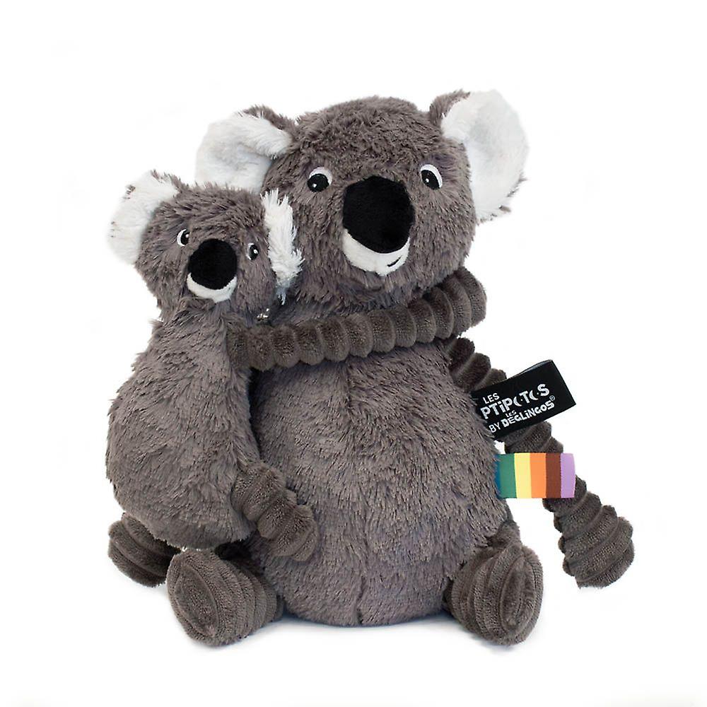 Les Deglingos Plush Koala Grey with Puppy