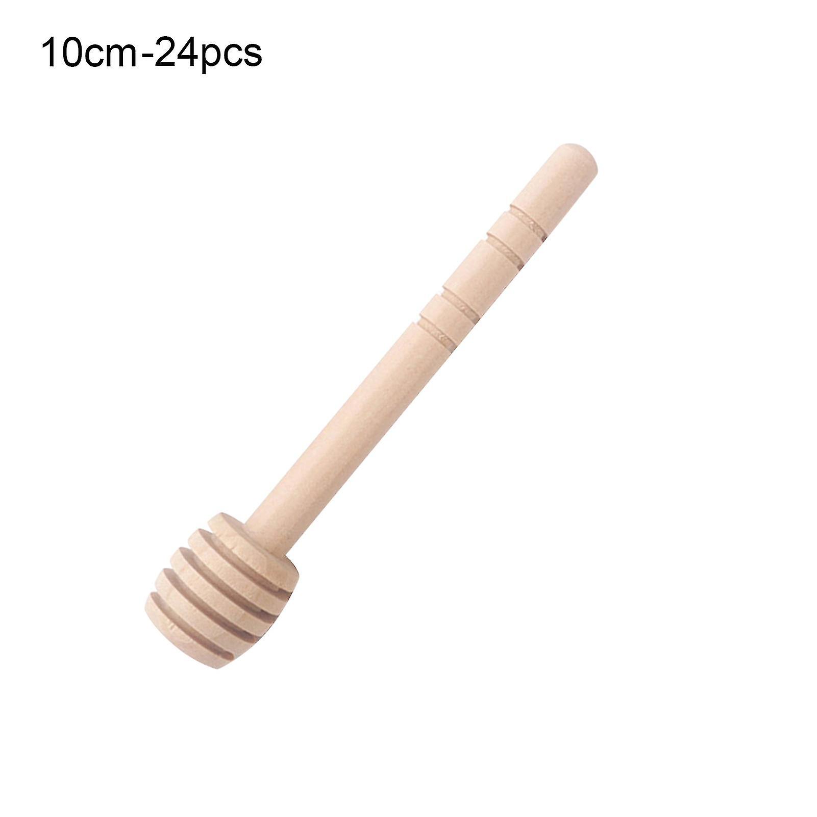 24pcs/set Practical Honey Stick Ergonomic Anti-slid Wood Long Handle Stir Stick For Home