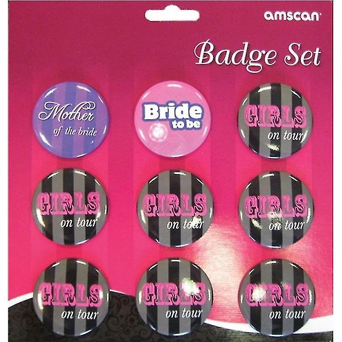 Amscan Bridal Shower Badge (Pack of 9)