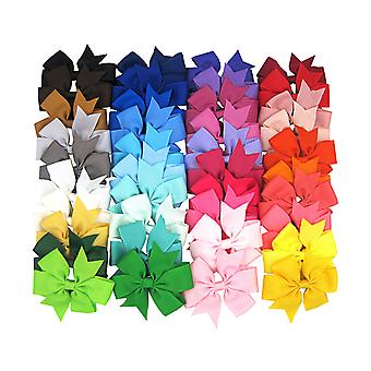 Multicolor Ribbon Bow Hair Clip Mixed Color Baby Bows Hair Barrettes Clips