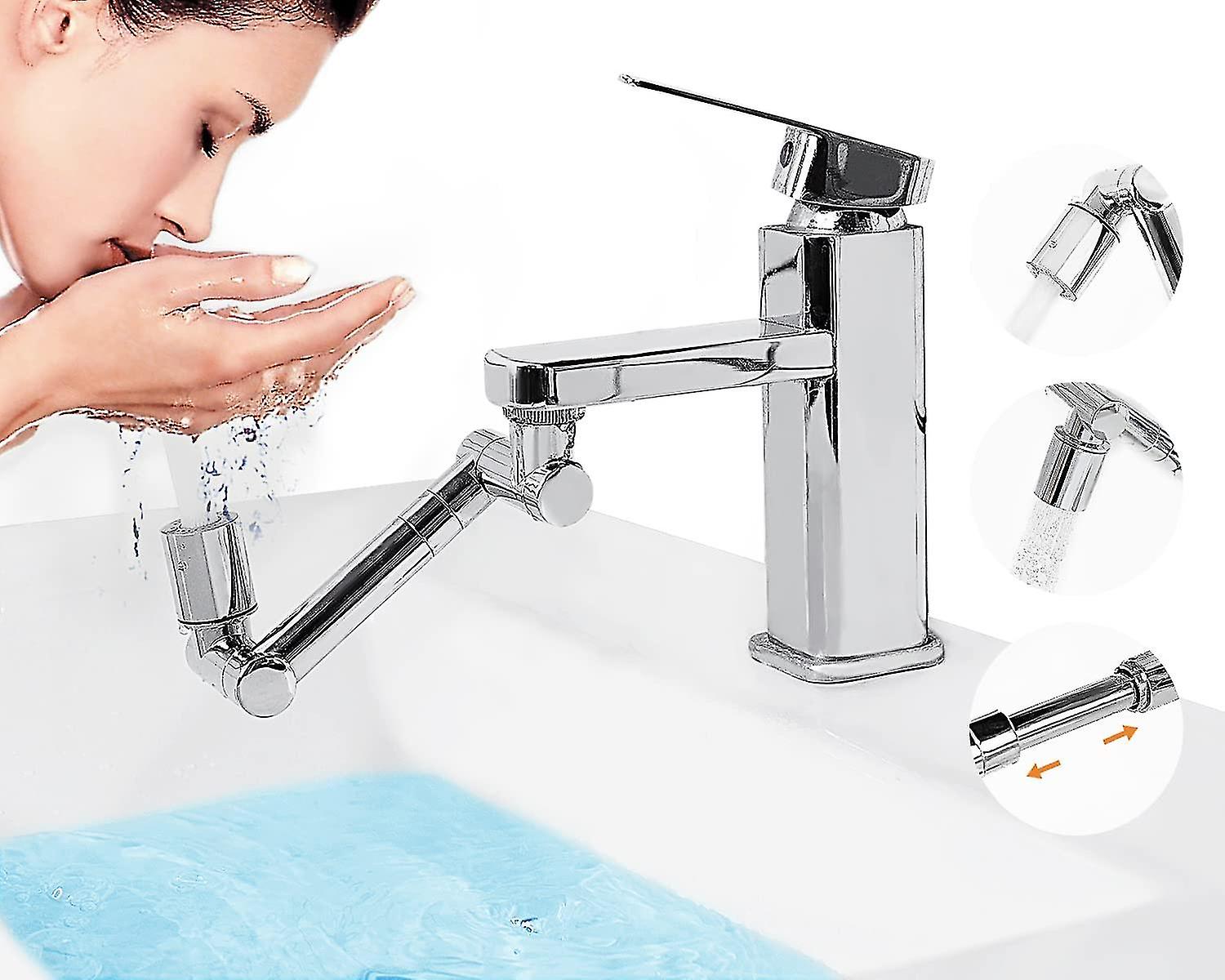 Rotating Faucet Extender - 1440 Rotatable Multifunctional Extension Faucet Filter - Robotic Arm Nozzle Faucet Adaptor With 2 Wat