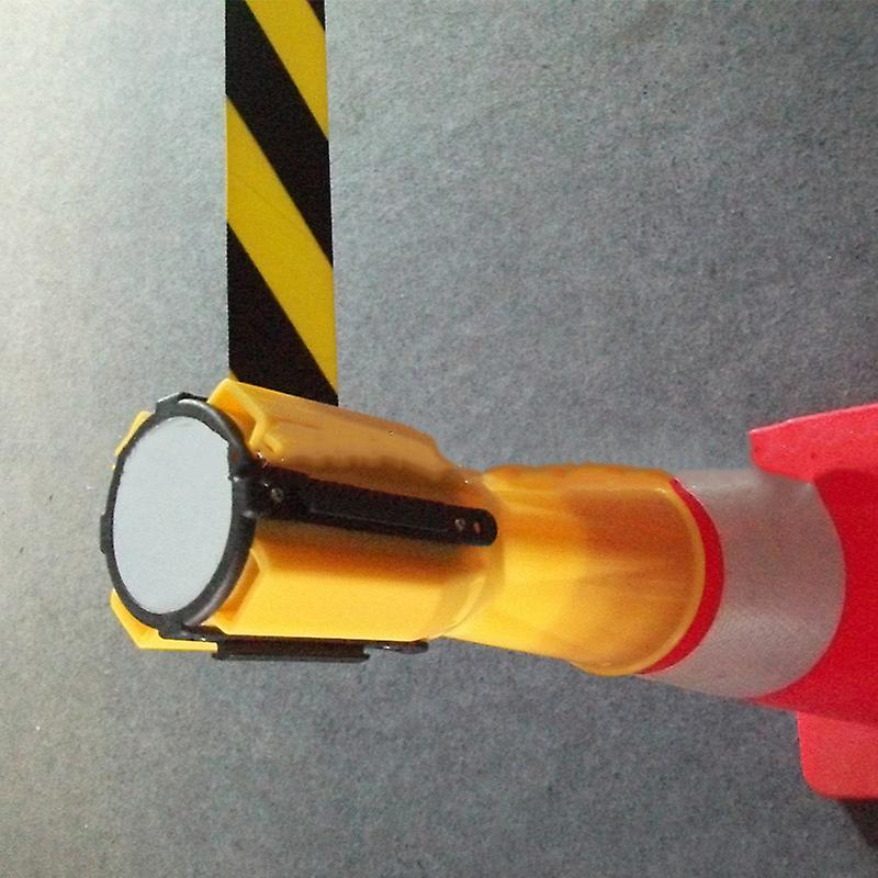 Bright Yellow Plastic Traffic Cone Barrier Connector Lightweight