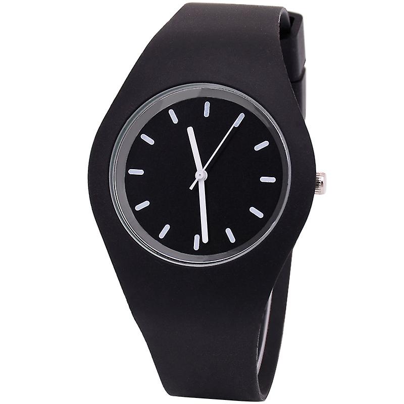 Women Ladies Simple Style Soft Jelly Silcone Quartz Sport Wrist Watch