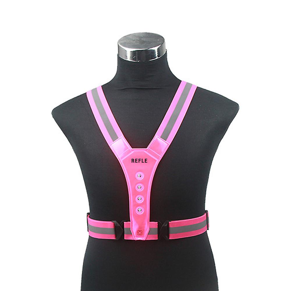 Elastic Led Reflective Vest High Visibility Light Up Running Vest