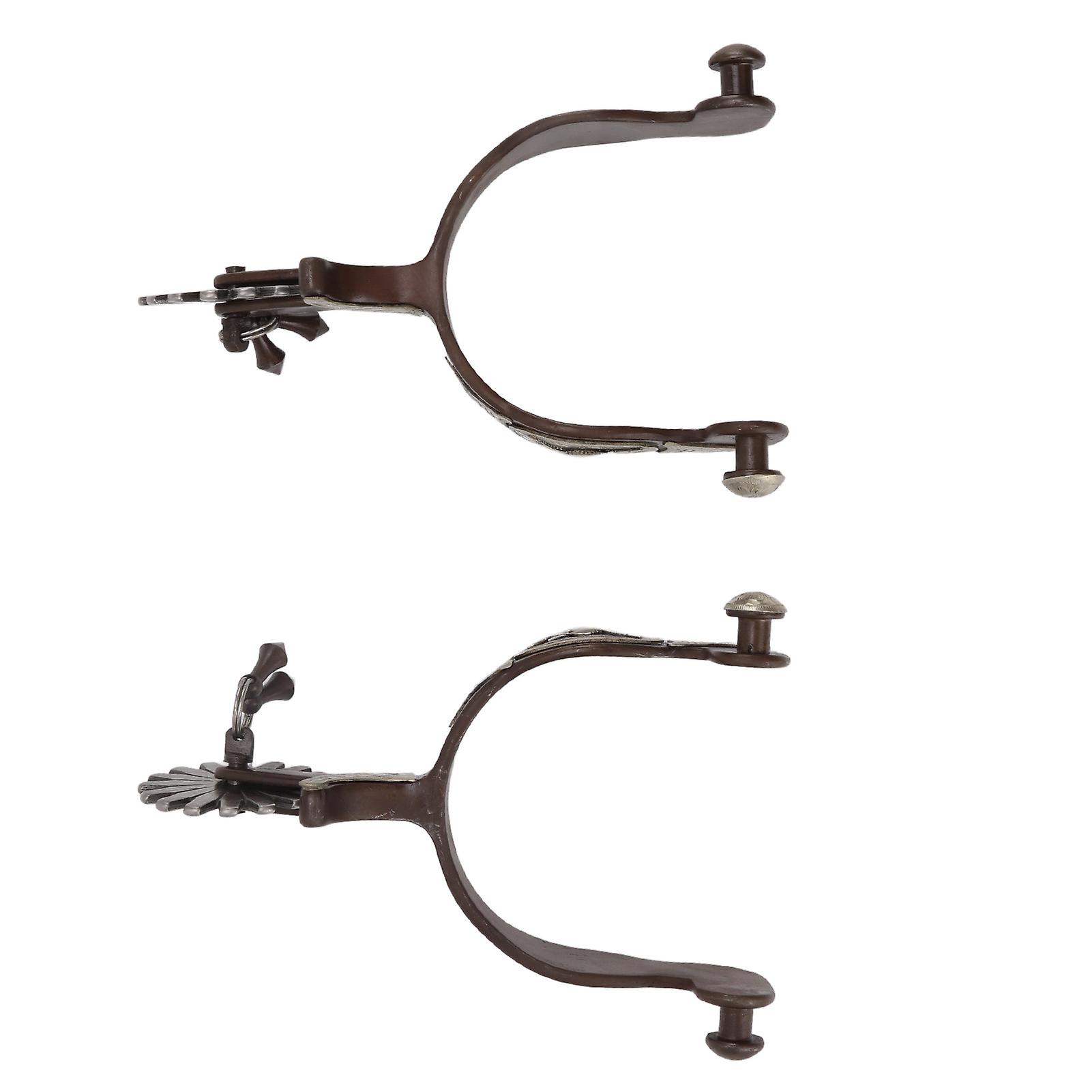 2 יחידות דורבן סוס קאובוי פלדת פחמן 15.5x11 ס"מ עיצוב רטרו