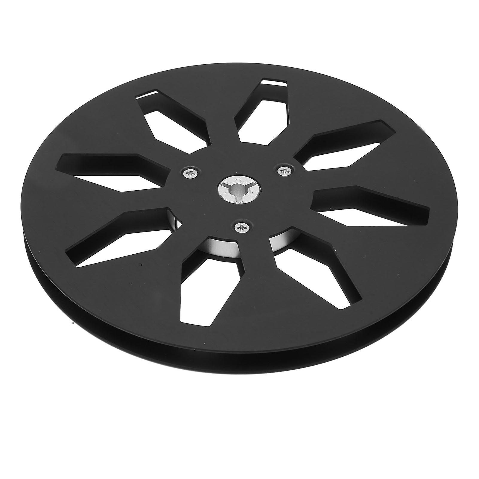 1/4 7 Inch Black Aluminum Tape Reel - 8 Hole Universal for Reel to Reel Players