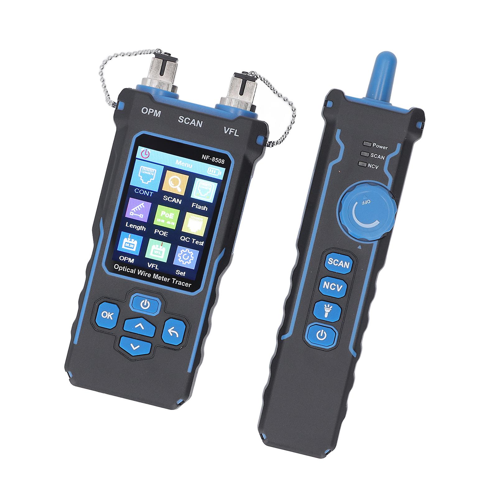 Network Wire Finder Optical Wire Meter Tracer Digital Fiber Optic Transmitter Receiver Built in Battery 