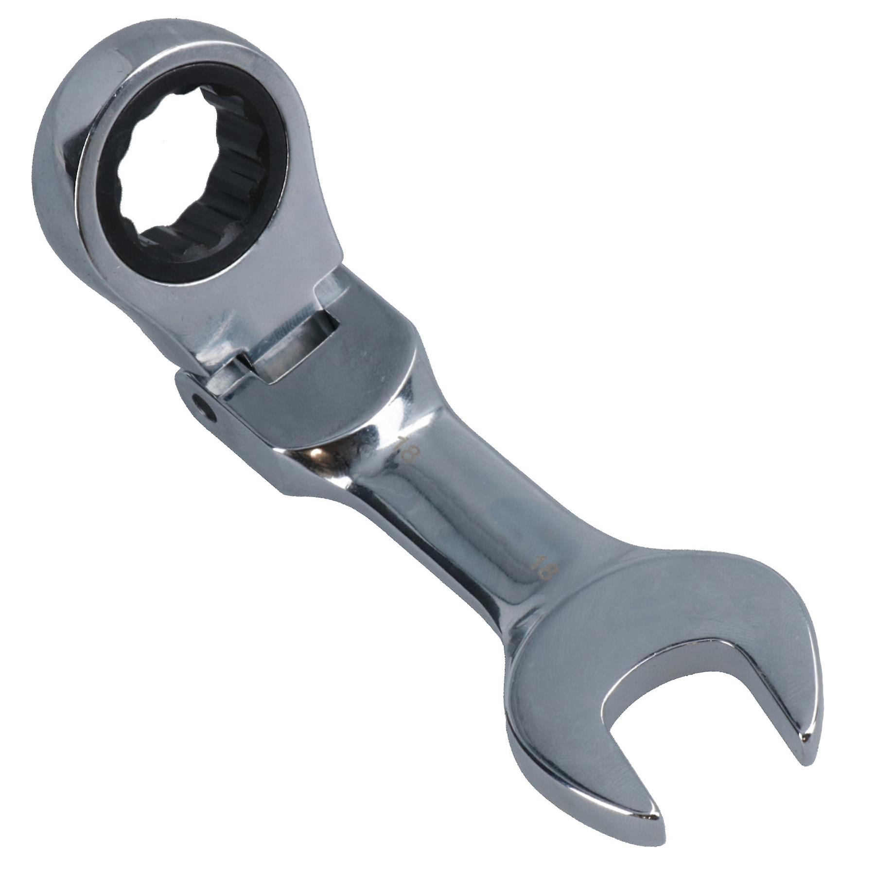 18mm Stubby Flexi Ratchet Combination Spanner Metric Wrench 72 Teeth SPN23