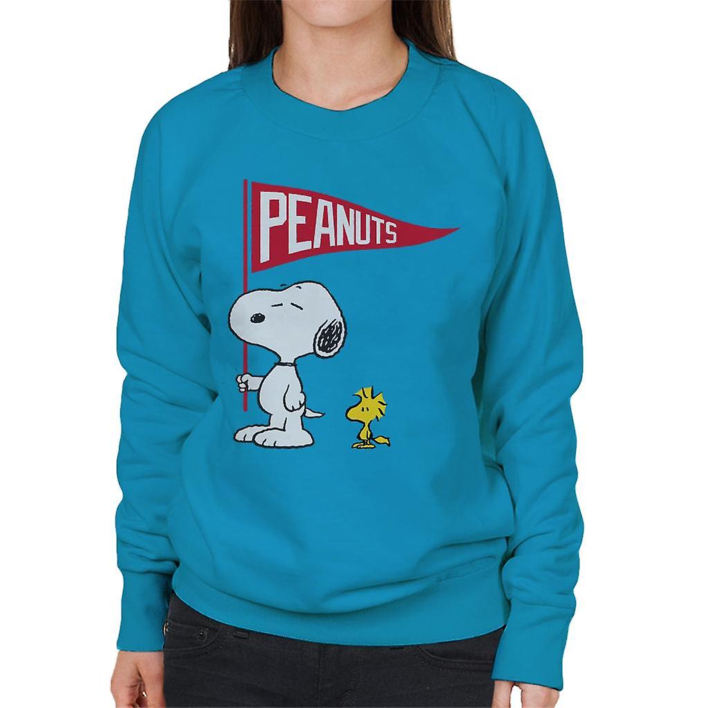 Peanuts Snoopy & Woodstock Flag Women's Sweatshirt