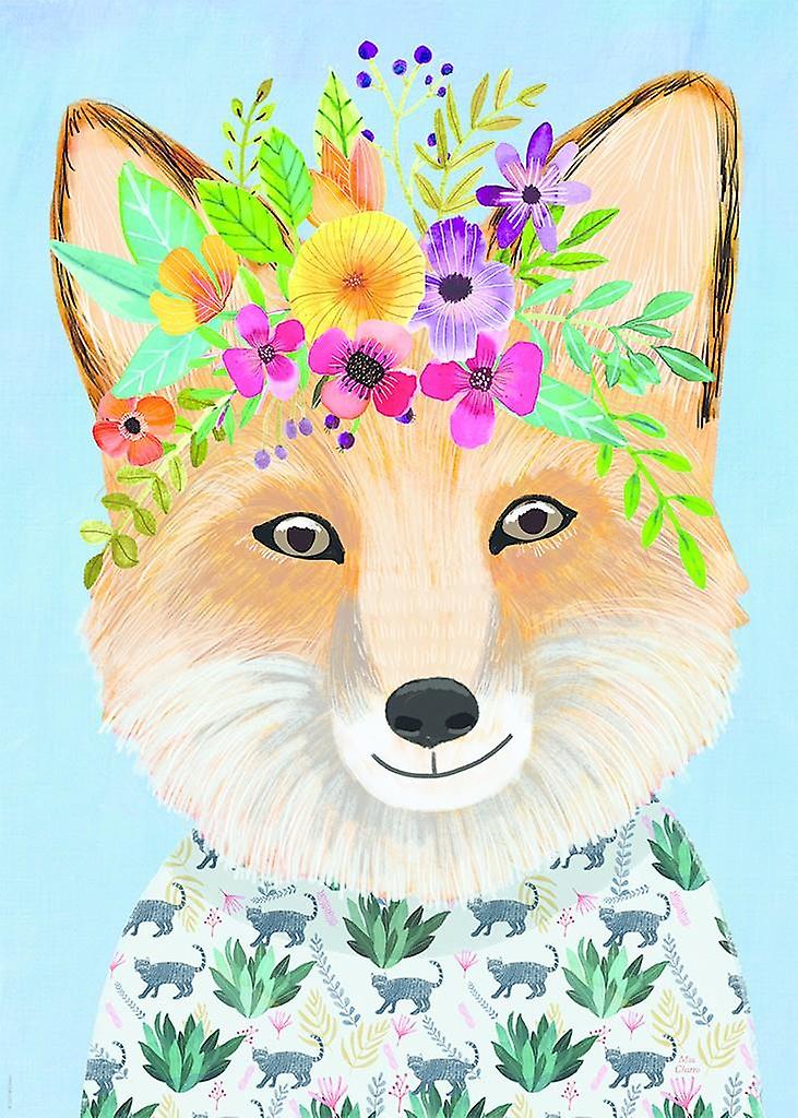 Heye Friendly Fox, Floral Friends Jigsaw Puzzle (1000 Pieces)