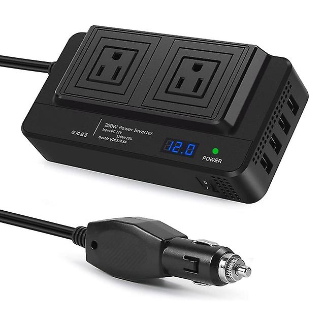 Universal Car Inverter DC 12V To AC 220V 150W Auto Converter Type-C USB Fast Charging Charger EU Soc