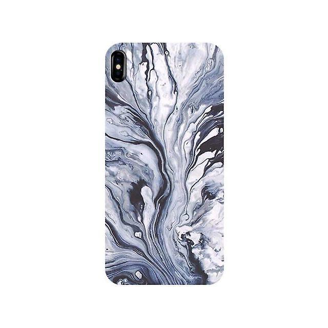 Marble Shockproof TPU Protective Case for Apple iPhone XR Black  White # 25