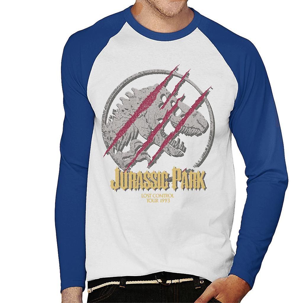 Jurassic Park III Lost Control Men's Baseball Long Sleeved T-Shirt