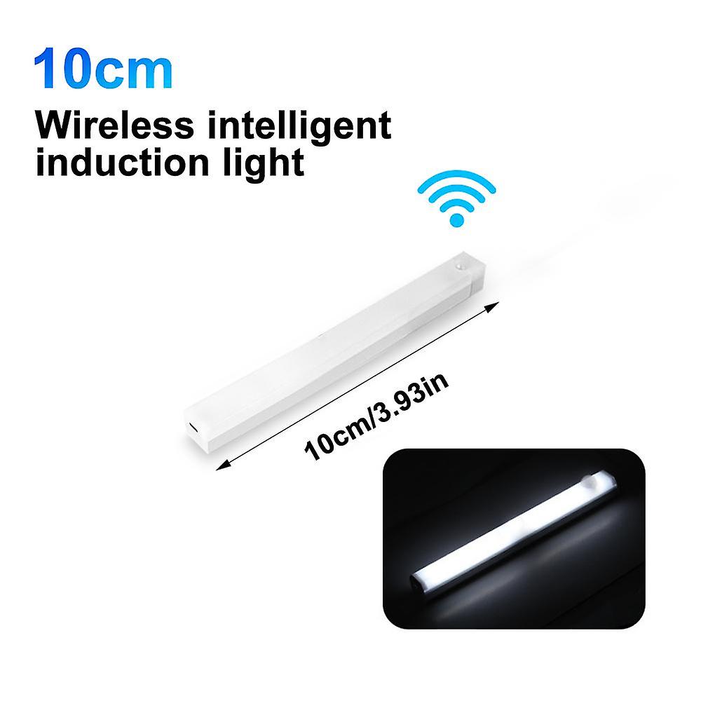 10CM Motion Sensor Light Wireless LED Sensor Light USB Chargeable Night Light Kitchen Wardrobe Cabinet Automatic Sensor Light