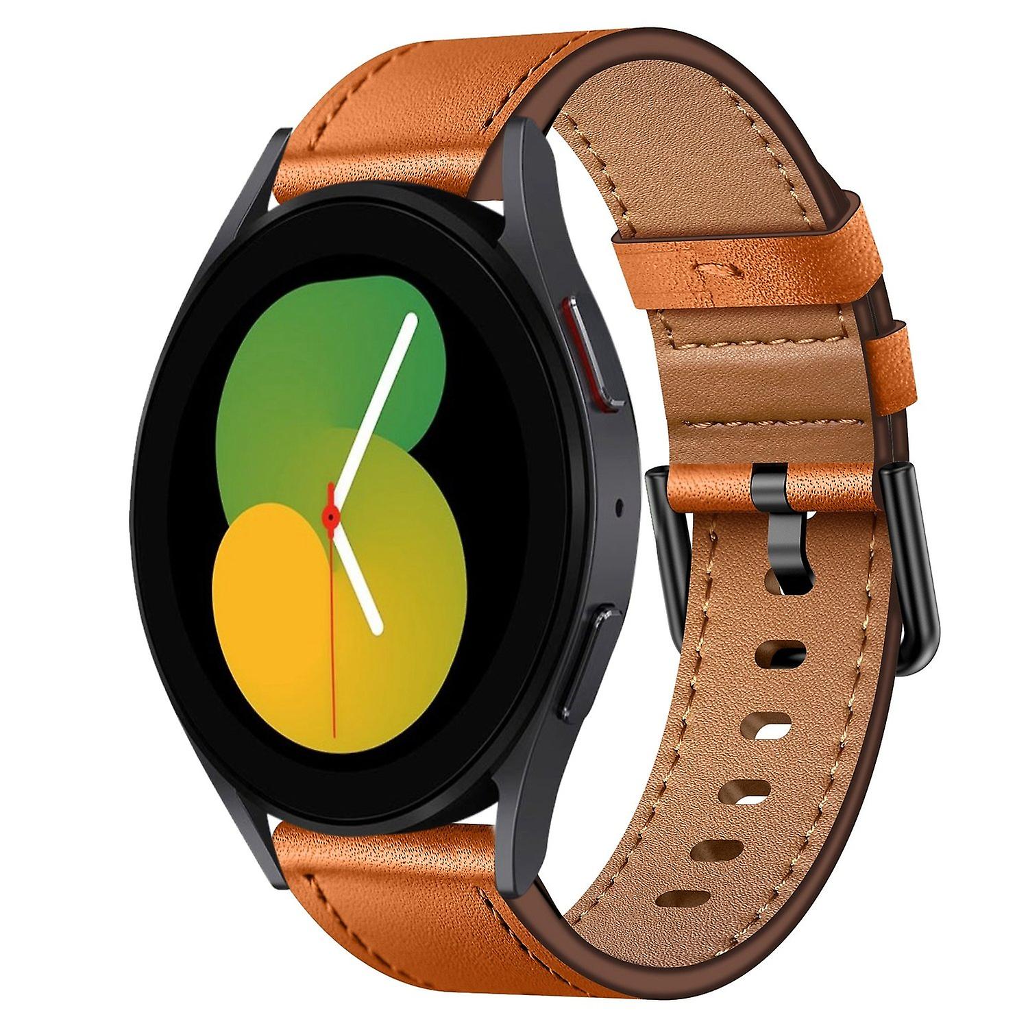 Metal Button Leather Strap For Samsung Galaxy Watch 5