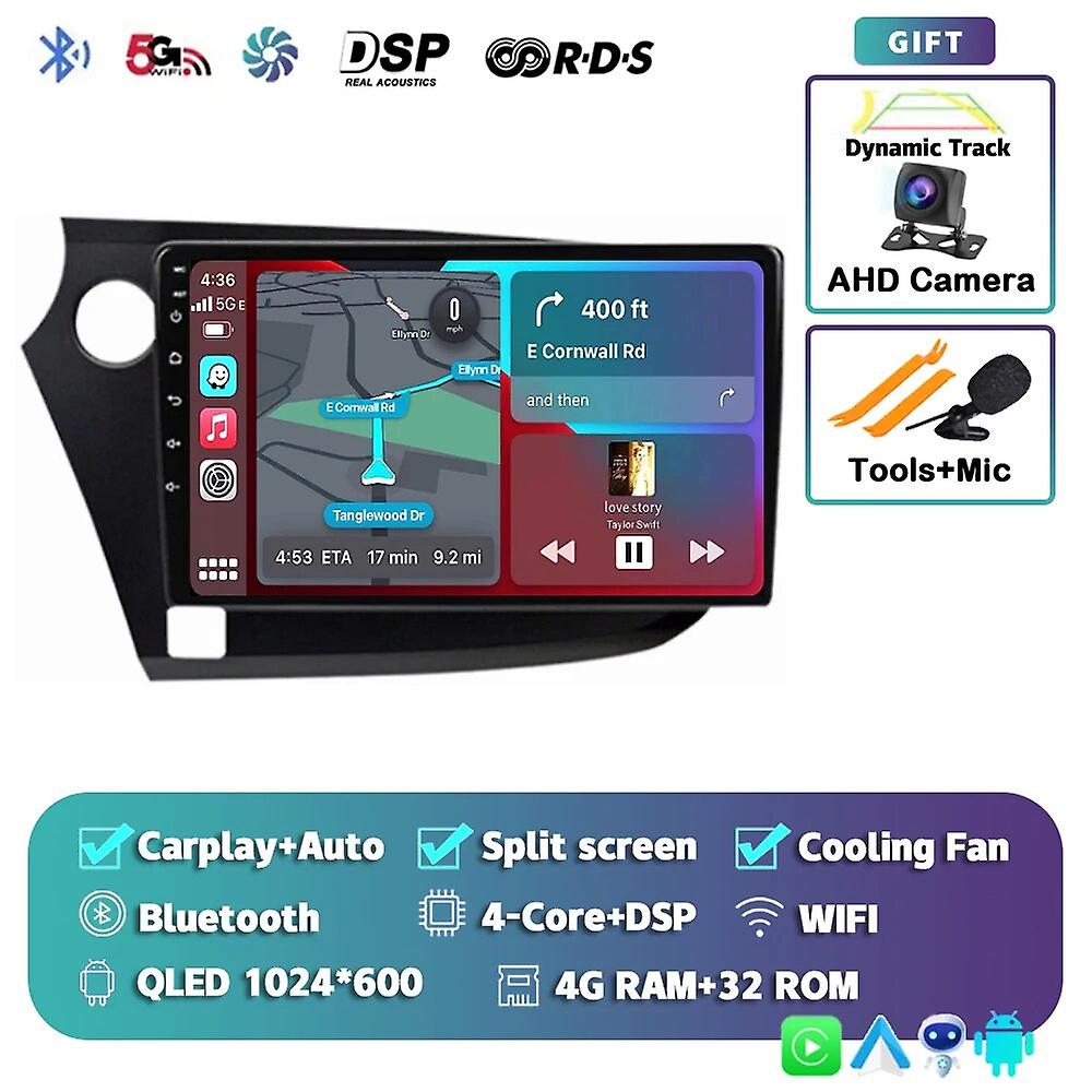 Android 13 Carplay Auto For Honda Insight 2009 2010 2011 2012 2013 2014 Car Radio Multimedia Gps Navi Player Stereo Wifi+4g Dsp