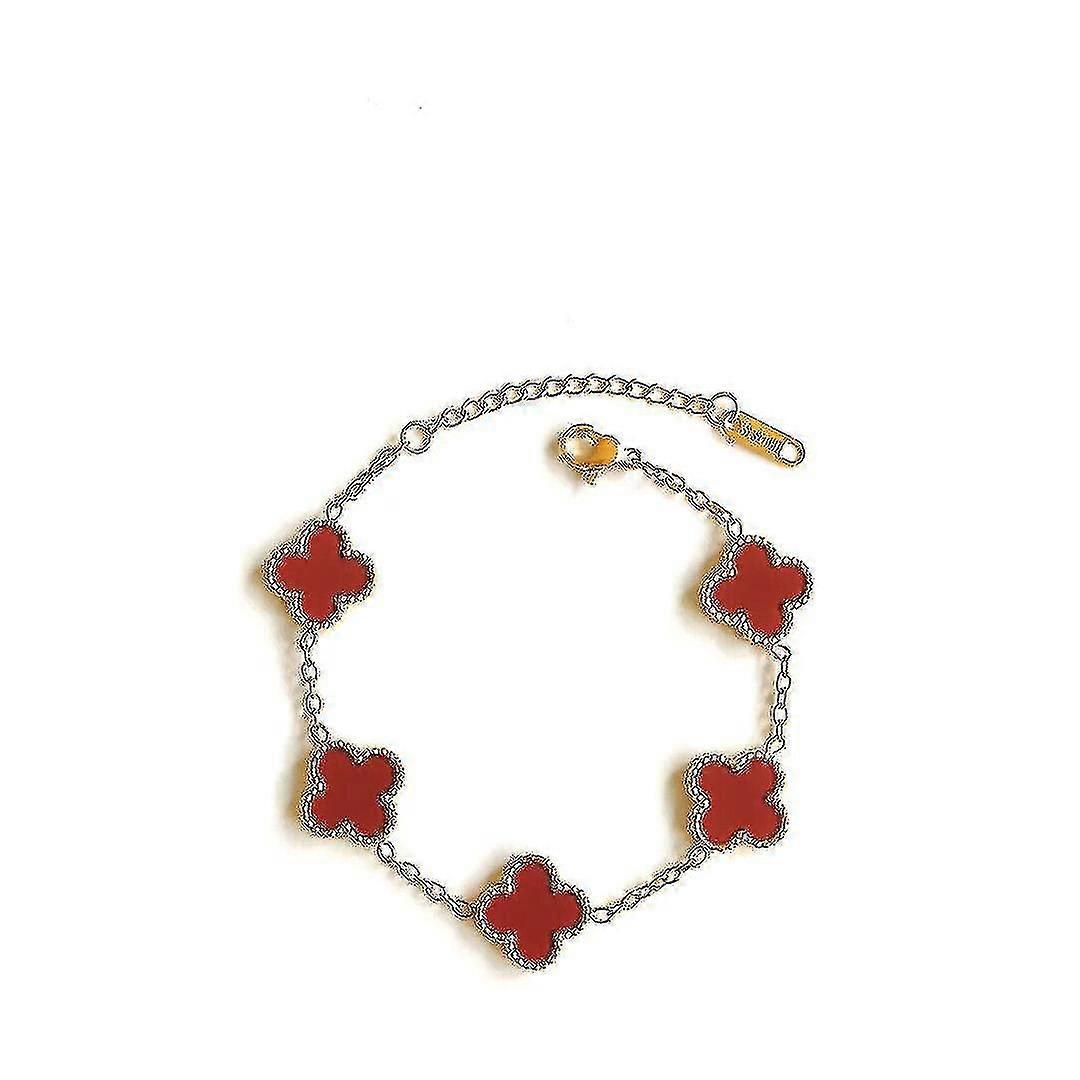 Four Leaf Clover- Bracelet 18k Gold Plated Stainlesssteel Doubleside Aftermarket
