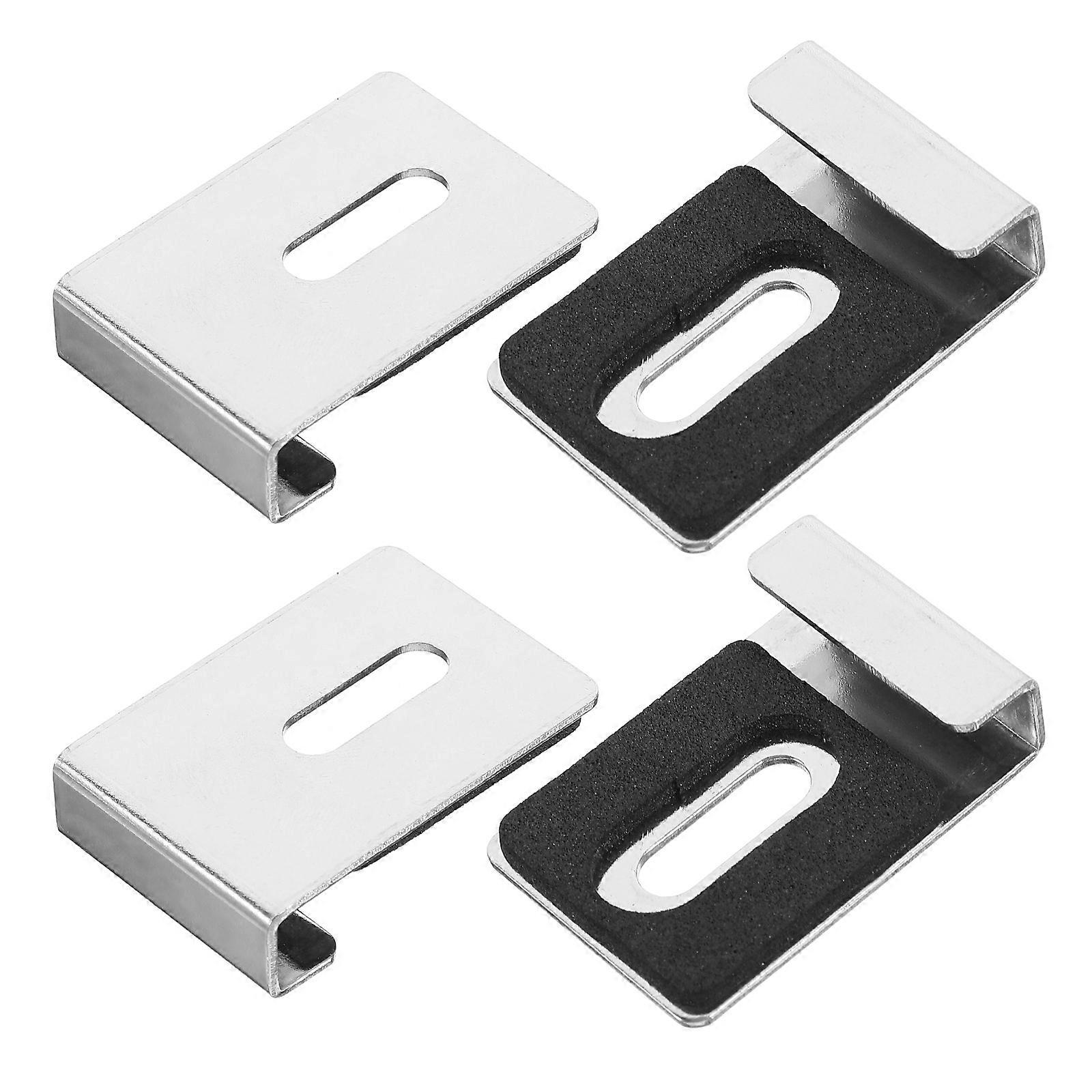 4pcs Mirror Clips Wall Mounting Mirror Holder Clips Frameless Mirror Retainer Clips