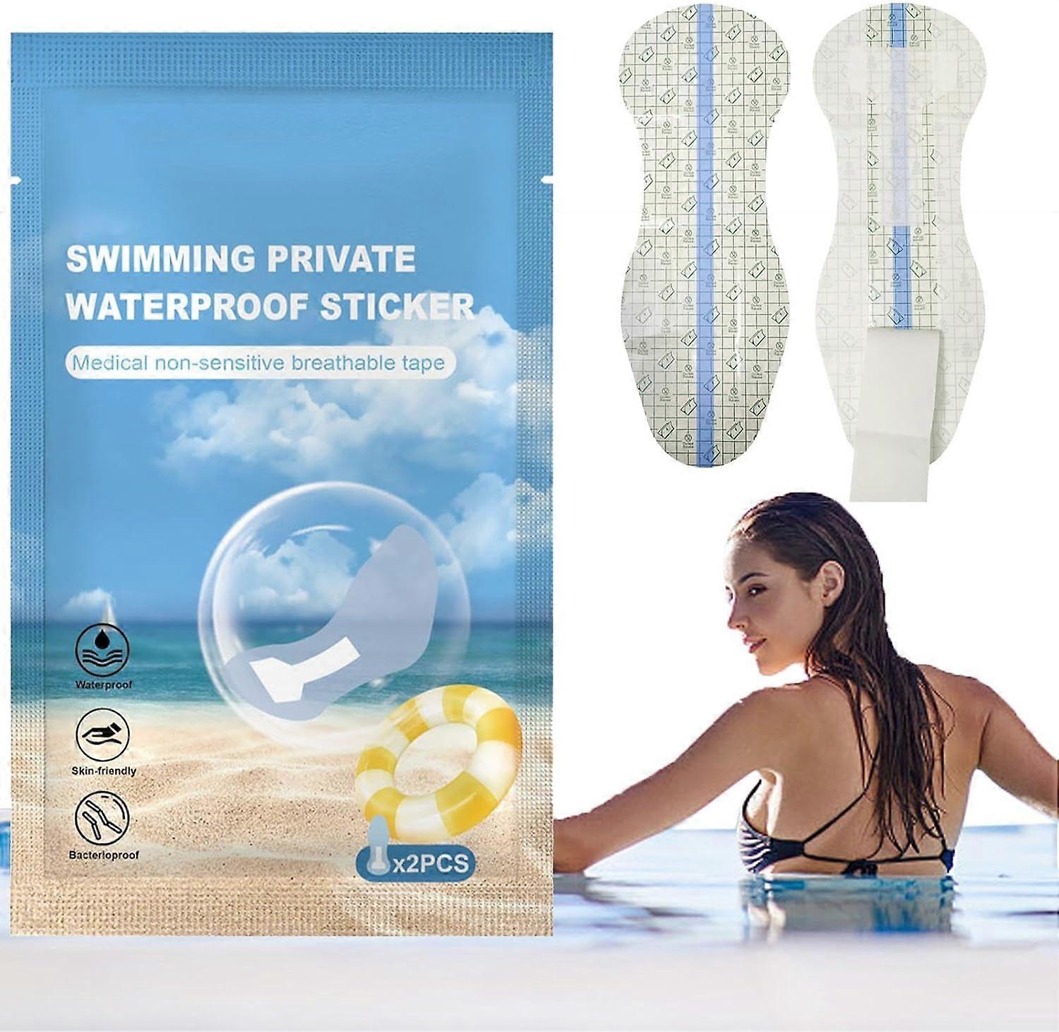 Hygieniskt skyddande självhäftande material för badkläder - transparent PU-foder för kvinnlig hygien, bärbar badklistermärke, säker badklädsklistermärke för flickor, damer