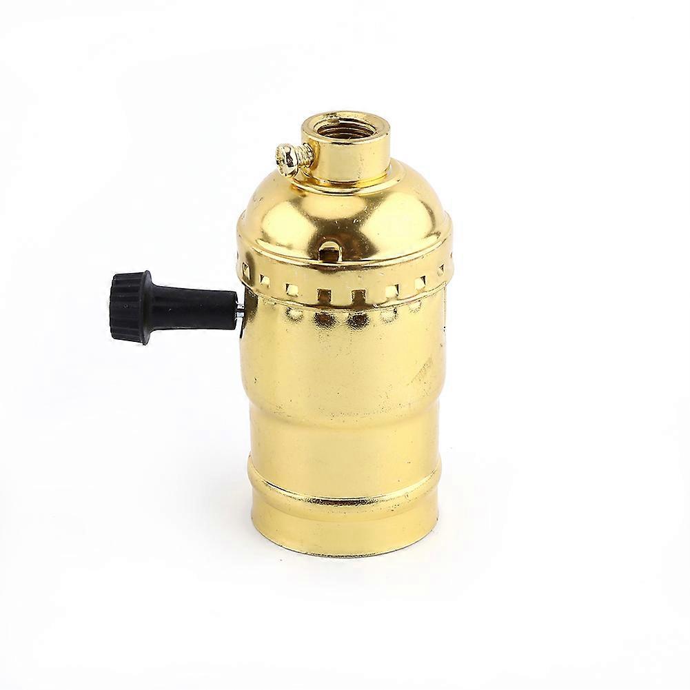 E27 Retro Pendant Lighting Bulb Lamp Holder Socket Gold With Switch No Wire