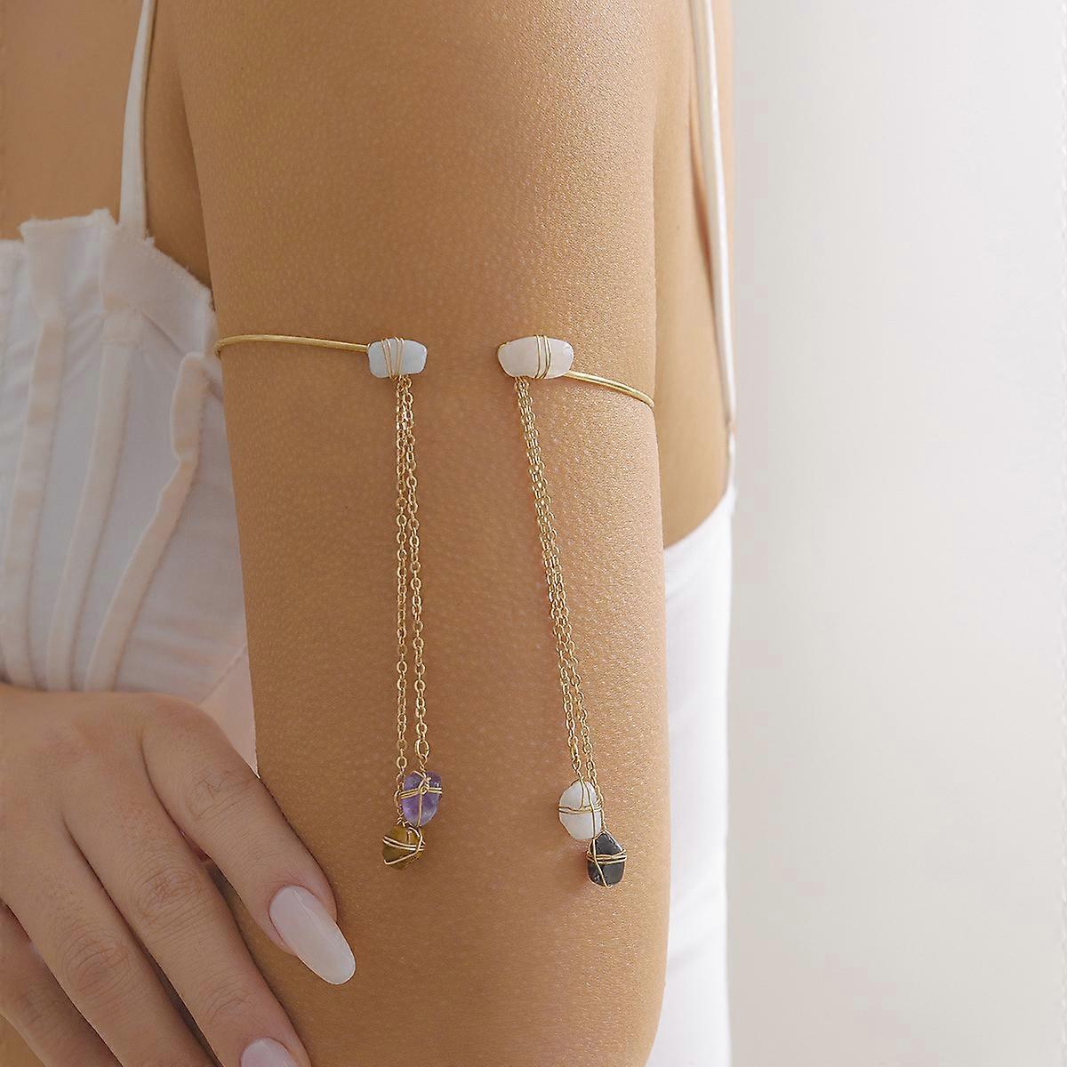 Rhinestone Arm Cuff Bracelets Tassel Armband