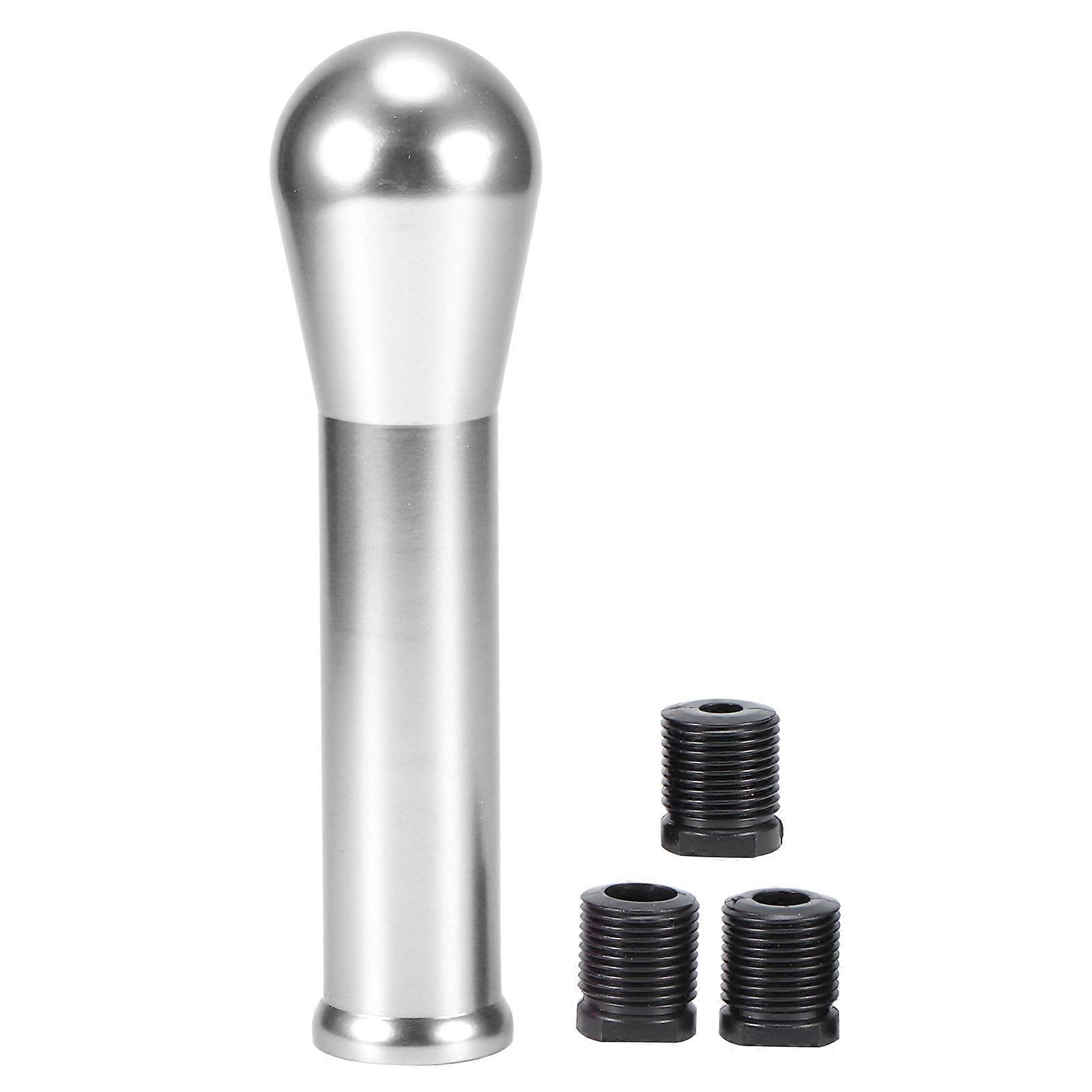 15cm/5.9in Manual Automatic Shift Knob Gear Stick Aluminum Alloy Accessory Universal for CarSilver E2U012