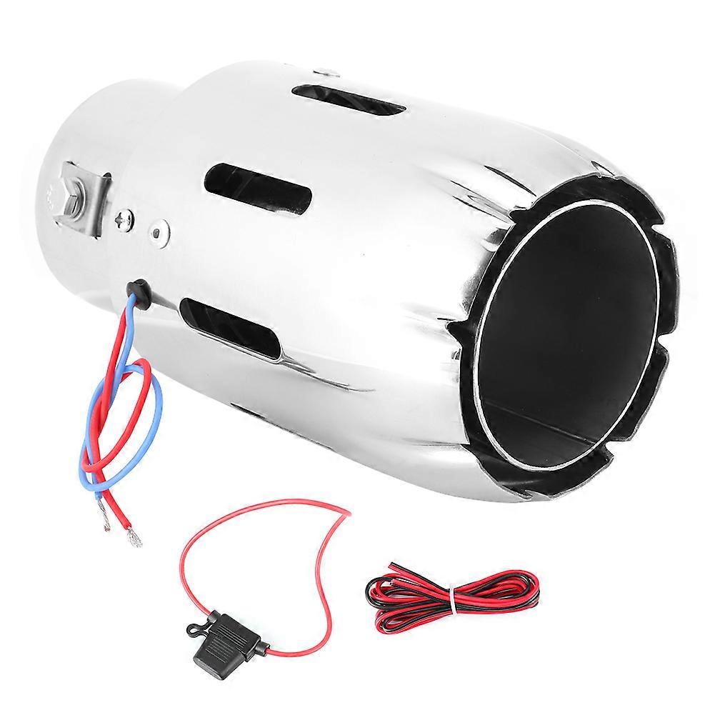 Embout d’échappement lumineux de gorge de queue en acier inoxydable de 2,5 pouces avec pièces modifiées automatiques universelles à LEDLumière LED rouge