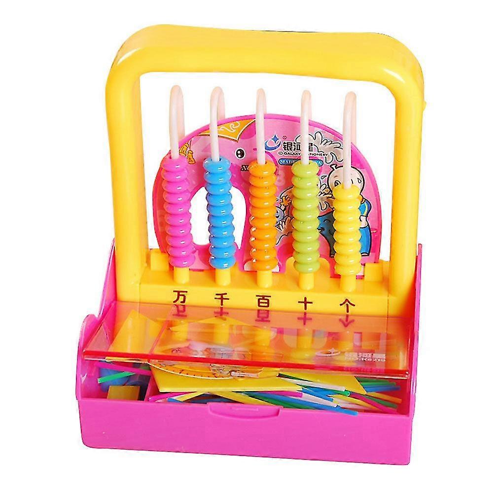 1pc Kids Abacus Classic Counting Tool Counting Frame With Number Cards Math Toy