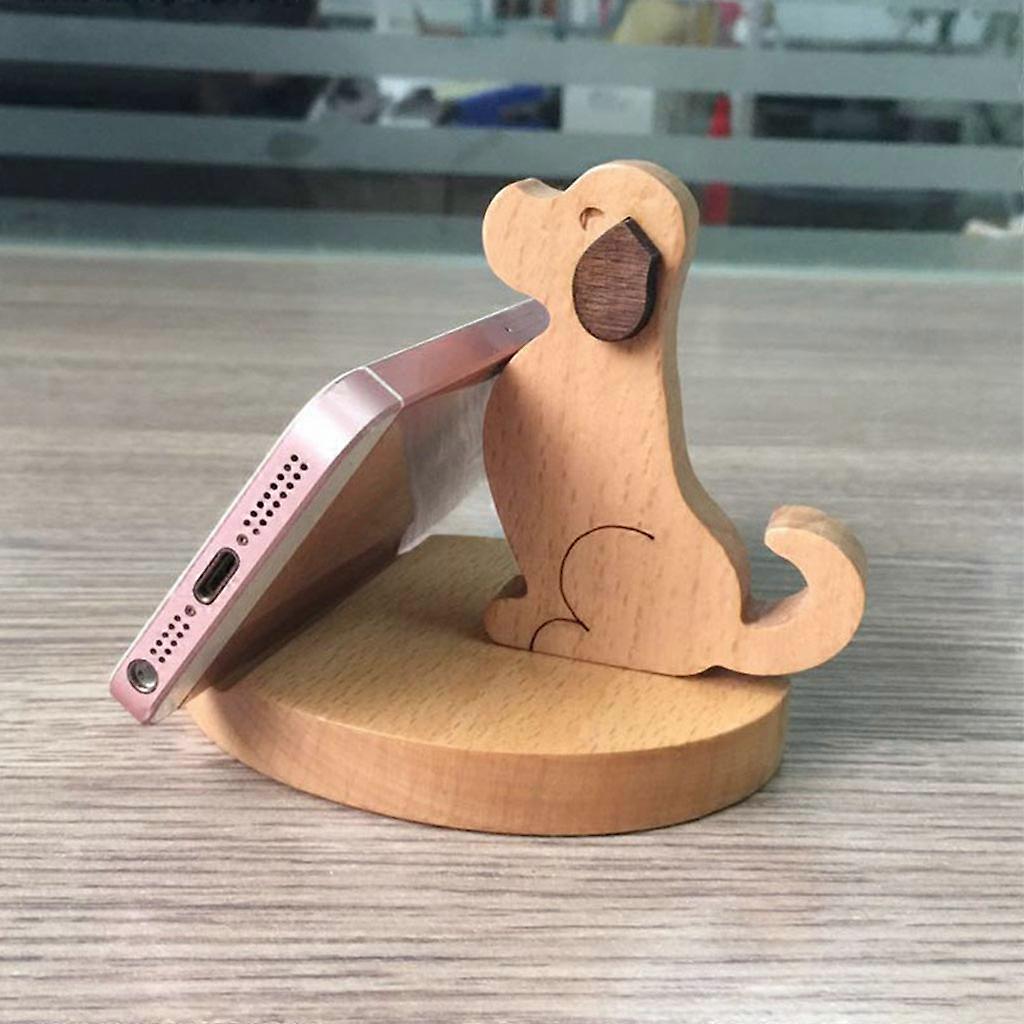 Animal Mobile Phone Organizer Stand Non-skid Wooden Holder Home