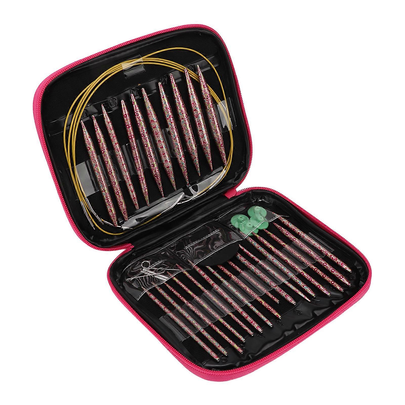 Knitting Needles Circular Knitting Needle Set Removable Interchangeable Loop Sweater Small Floral Needles