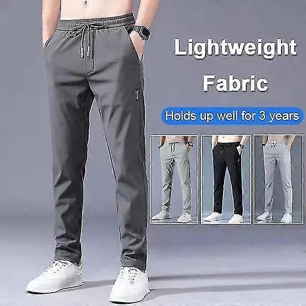 Ανδρικό Παντελόνι Ice Silk Loose Straight Casual Ανδρικό Λεπτό Παντελόνι Ανδρικό Αθλητικό Παντελόνι