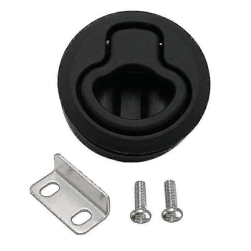 2" Round Locking Flush Pull Latch Replacement Plastic For Rv Marine Boat Southco(bejoey) Black