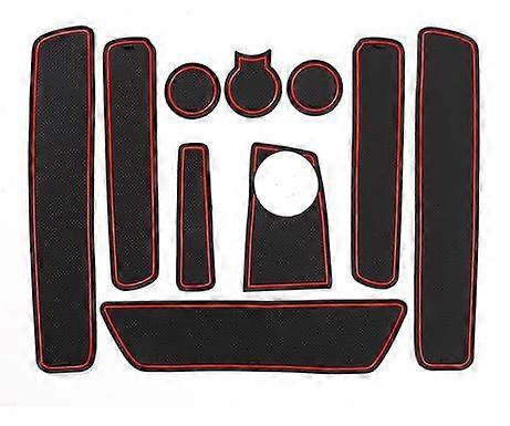 Kapu slot szőnyeg DACIA DUSTER 2018-2022 belső ajtóbetét csésze csúszásmentes szőnyegek piros kék fehér 10db autós kiegészítők