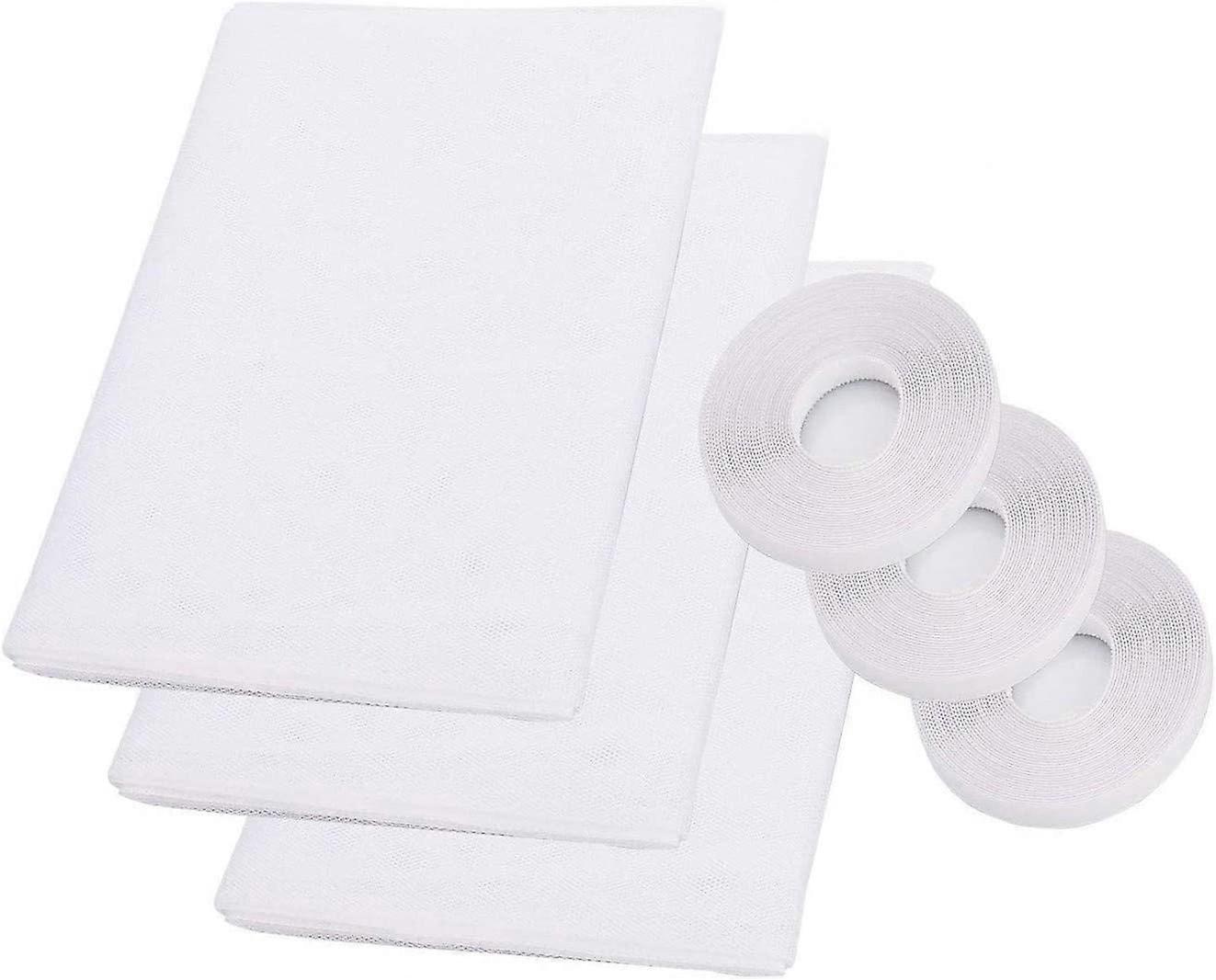 Self Adhesive Invisible Window Screen 1.3m x 1.5m Insect Flying Window Screen 3pcs
