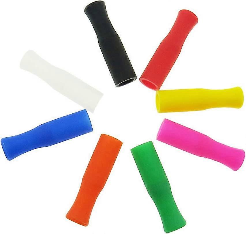 49Pcs Reusable Straws Tips, Silicone Straw Tips, Multi-Color Food Grade Straws