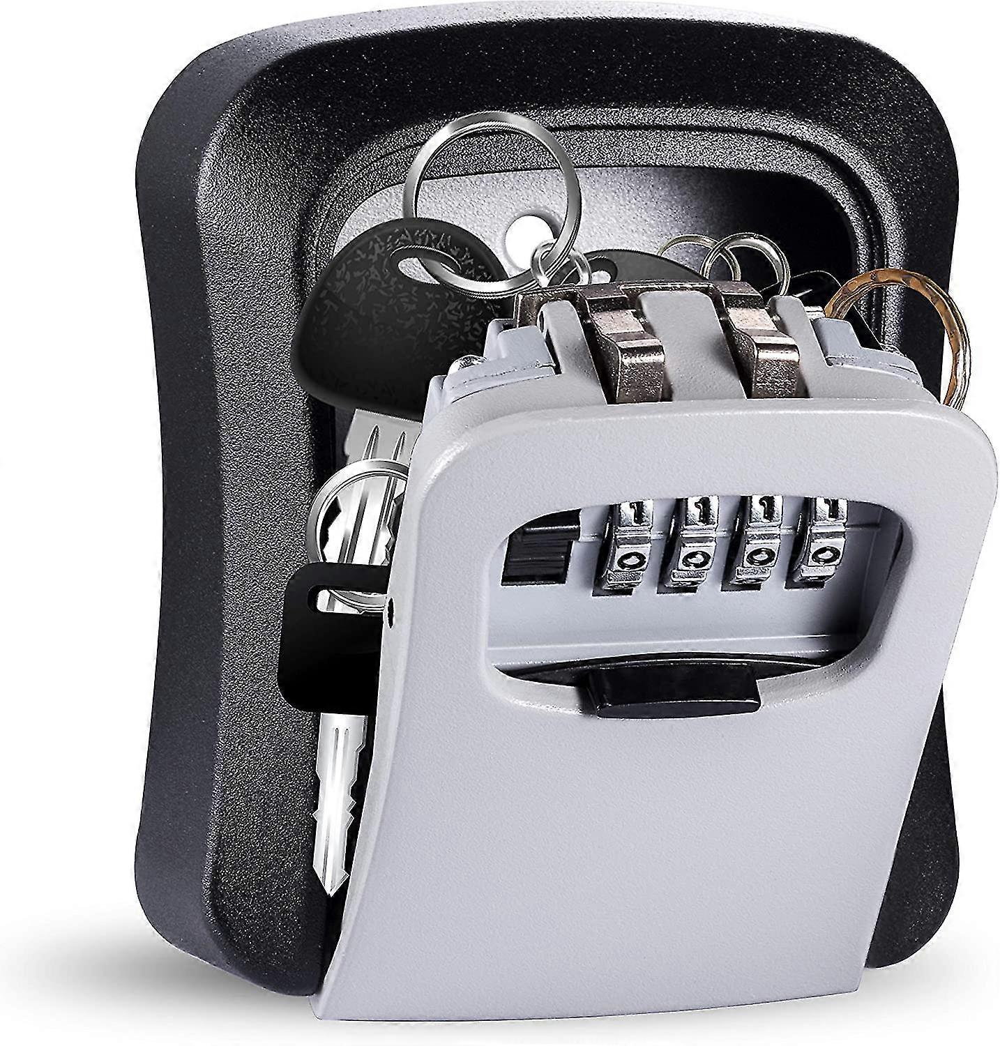 Outdoor Waterproof Key Safe, Key Cabinet With Houses And Garages, Outdoor Key Safe With Encrypted Code, Key Box With Password. (gray, 95*39*115mm) Jsk