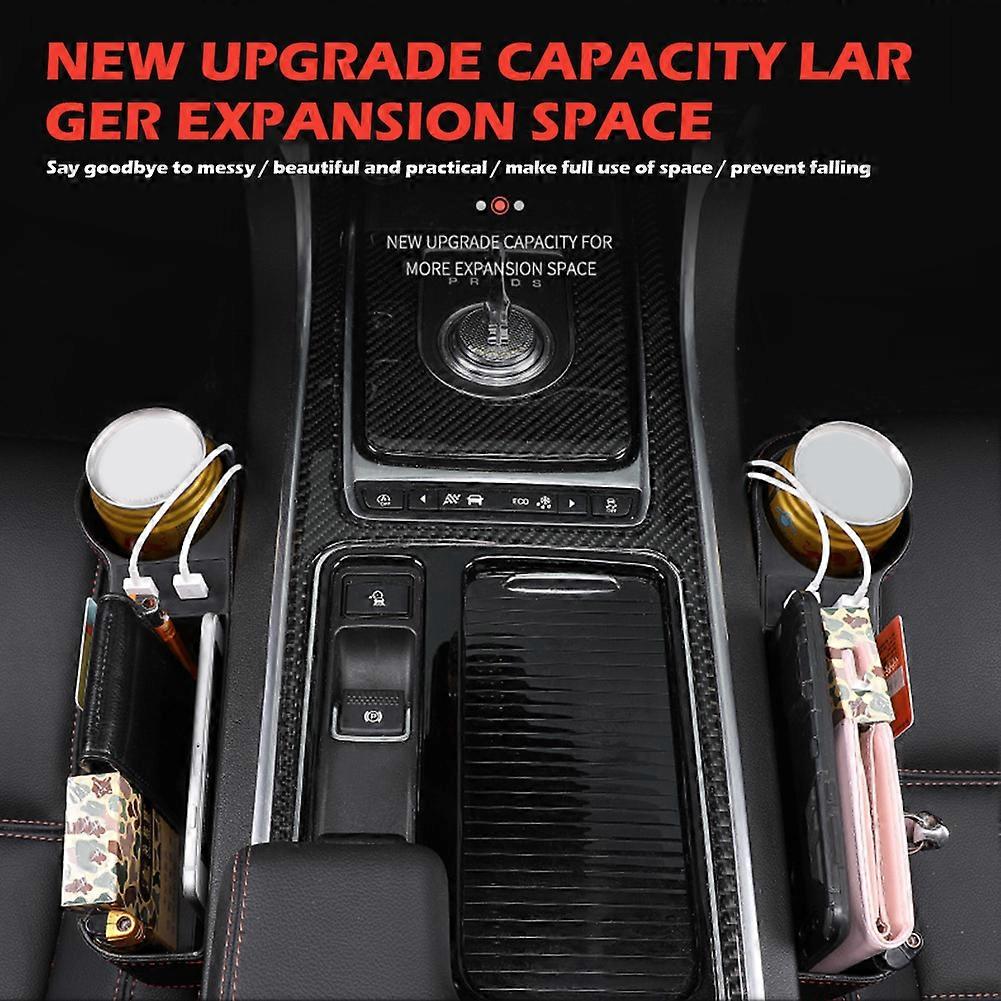 Bildde1f5306b5bc172d8c23ffffffcd68efuniversal Car Seat Gap Filler Catcher Organizer Console Side Pocket Storage Box Case Dual Usb Charger Cup Holder Auto Stowing China Left Driving 2800