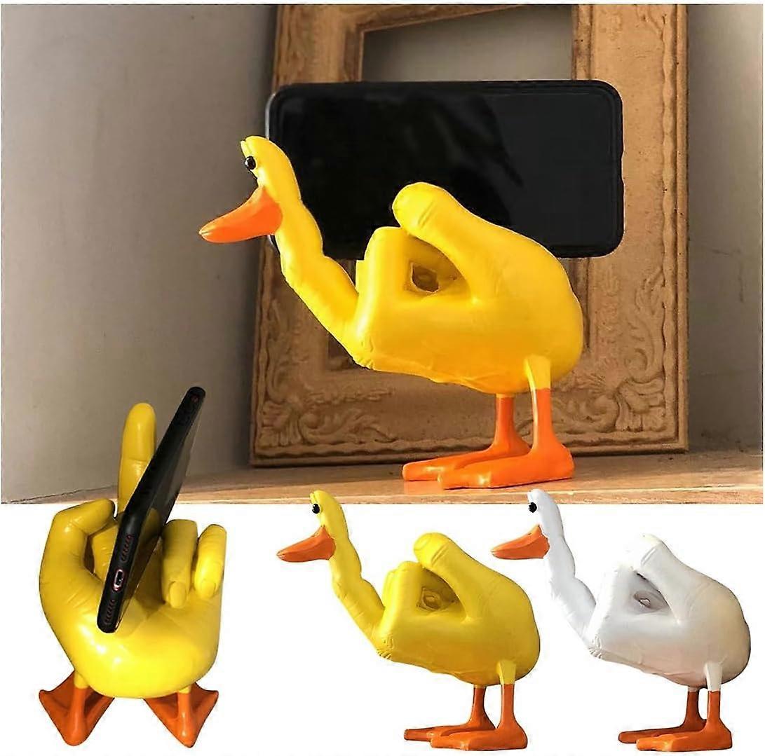 中指アヒル樹脂置物かわいいリトルアヒルクリエイティブクラフトデコレーション彫刻像ホームオフィスデスクトップ新築祝いギフト