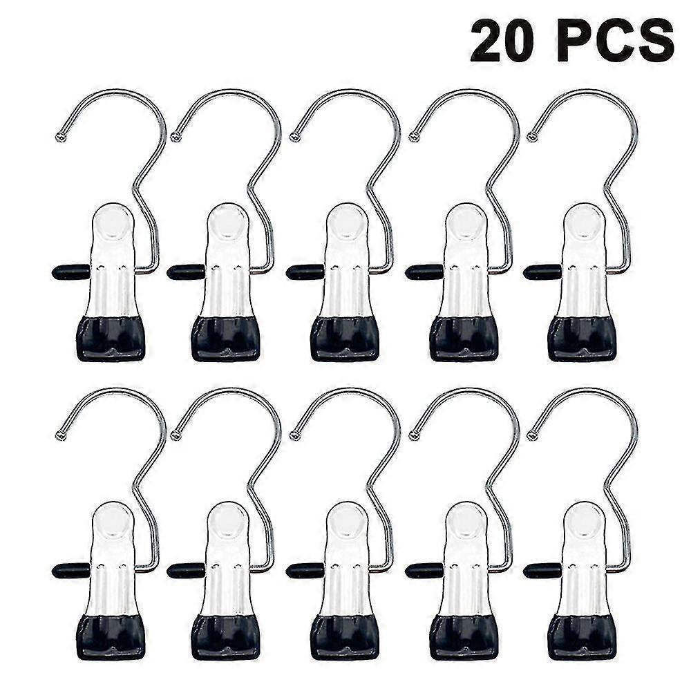 20 Pieces Clamp Hooks Boot Hanger Trouser Hangers Clothes Hanger